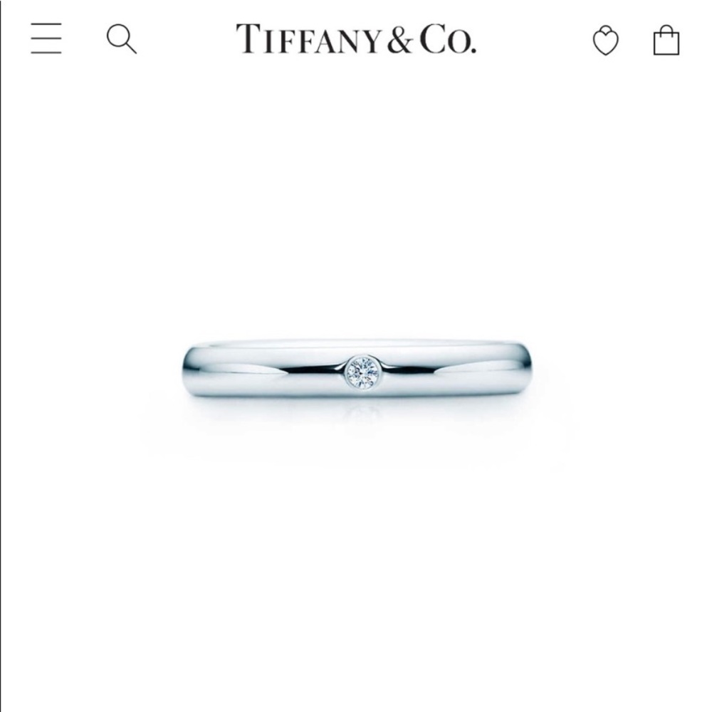 Tiffany & Co. Elsa Peretti Platinum Diamond Band